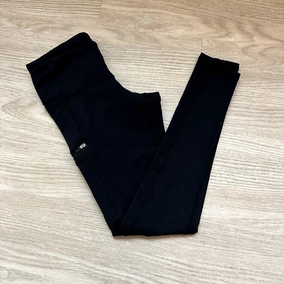 Athleta black leggings with zipped pockets XXSP - Picture 1 of 5